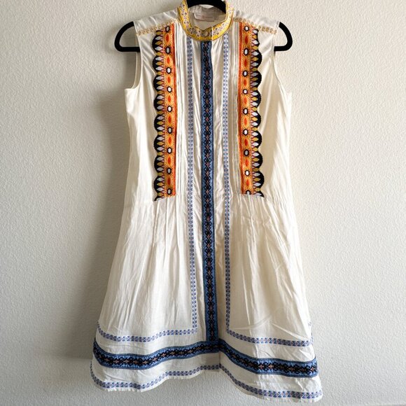 Tory Burch Embroidered Adriana Fit & Flare Dress Size 2 - Picture 5 of 15